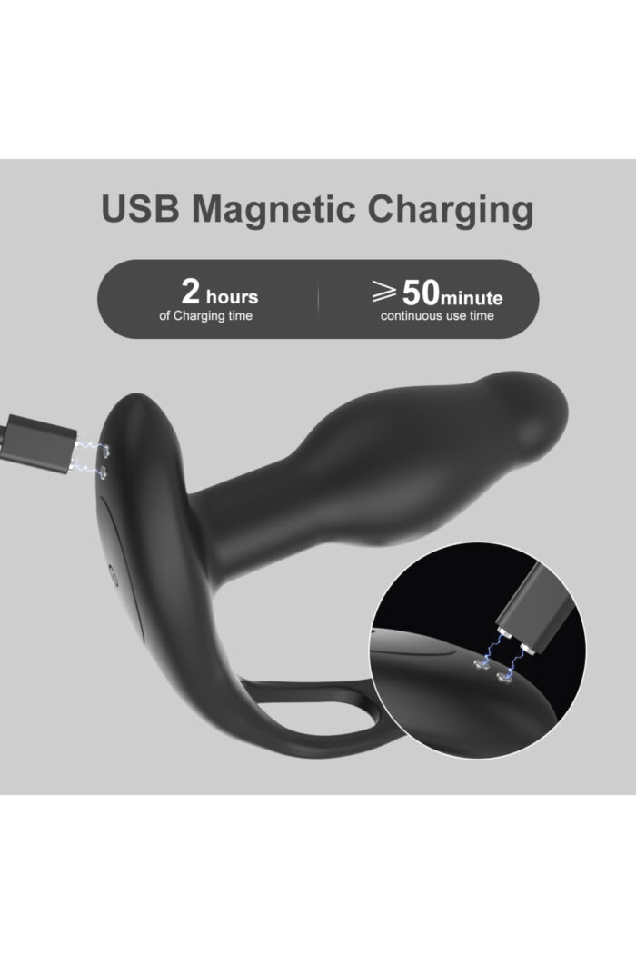 ARES Ring Vibrating- Masaj İçin - Sessiz Çalışma Özelliği USB' Den Şarj -Uzaktan Kumandalı - Image 6