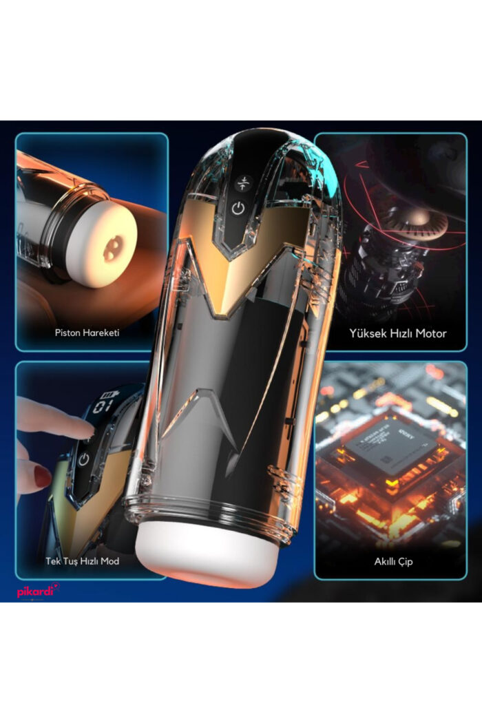 İRON Otomatik Mastürbatör-Akıllı Dijital Ekran-Akıllı Isıtma Sistemi-Otomatik Mastürbatör-Titreşim - Image 6