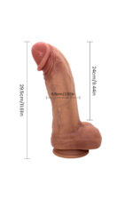 Hugo Realistik Dildo – Çift Katman %100 Silikon, Güçlü Vantuzlu, 29 cm - Görsel 8