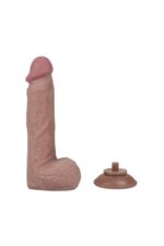 Double Layer Realistik Dildo – Çift Katman TPE, Güçlü Vantuzlu, 20,5 cm - Image 5