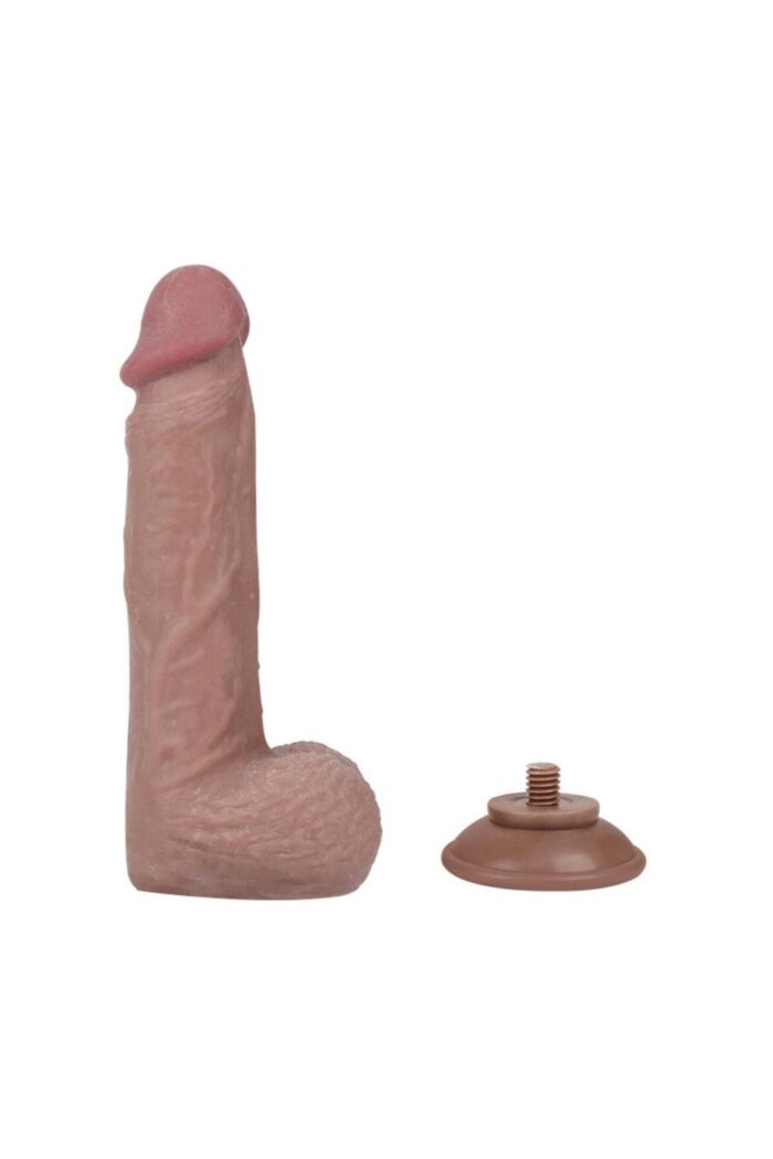 Double Layer Realistik Dildo – Çift Katman TPE, Güçlü Vantuzlu, 20,5 cm - Image 5