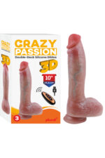 Crazy Çift Katmanlı-Aşağı Yukarı Hareketli-Uzun Realistik Vibratör – Çift Motorlu, Uzaktan Kumandalı