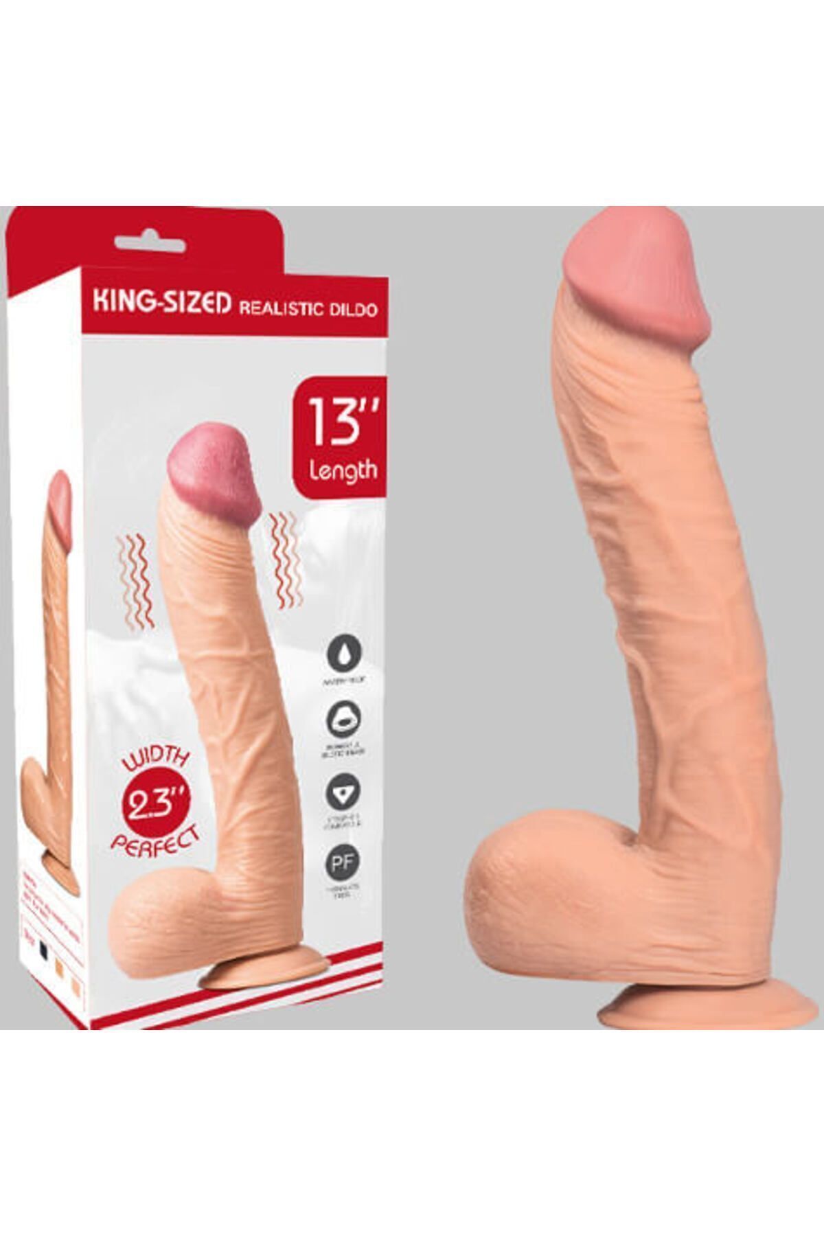 1_org_zoom-2508.jpg Realistik Et Dokusunda Dildo Penis 33 cm Damarlı 1125 gr Ağırlığında - Görsel 1