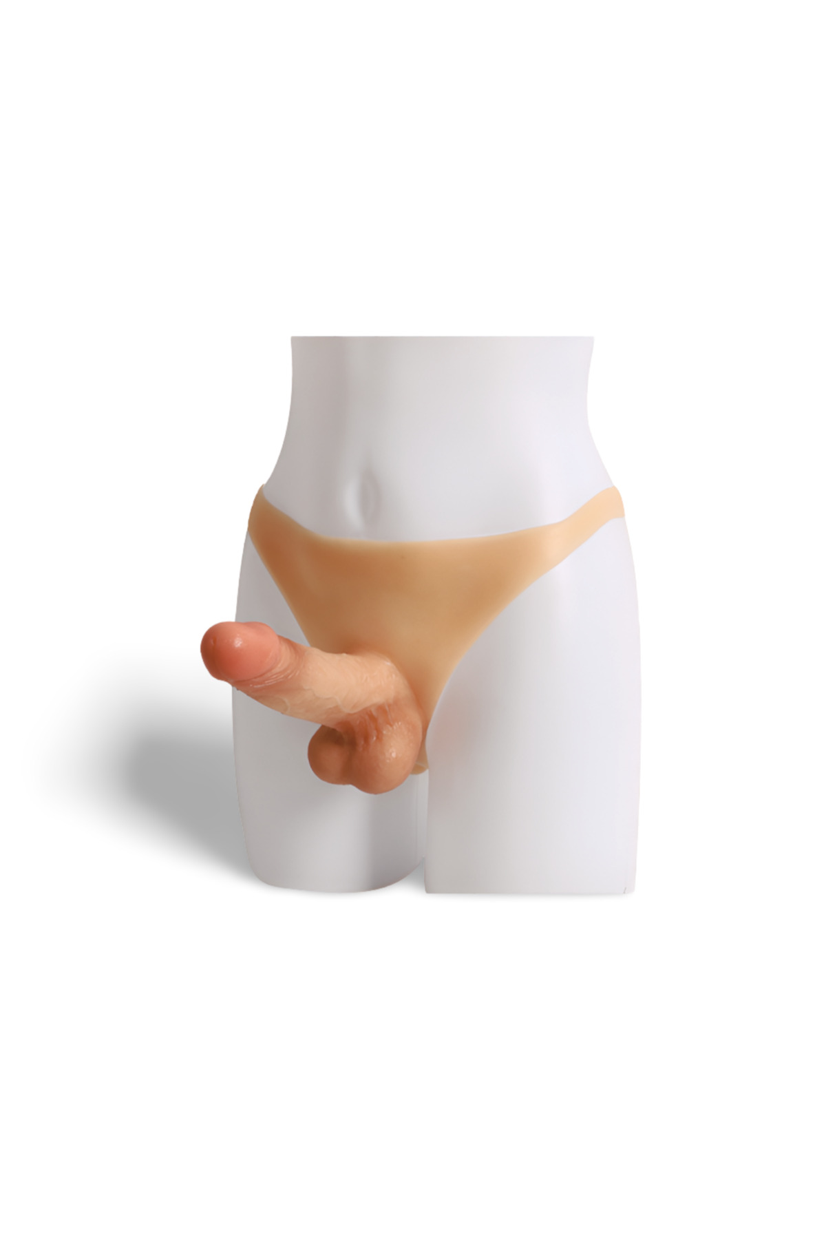 1_org_zoom-2513.jpg STRAP-ON HOLLOW İÇİ BOŞ Giyilebilir Silikon Penis - Belden Bağlamalı, 20 cm - Görsel 1