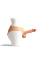 STRAP-ON HOLLOW İÇİ BOŞ Giyilebilir Silikon Penis - Belden Bağlamalı, 20 cm - Görsel 6