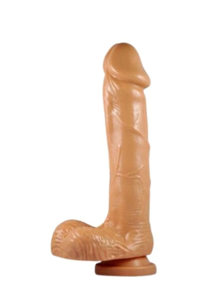 Gerçekçi Penis - 19 cm Uzunluk, Esnek Tasarım, Kemerli Kullanım, Damarlı Yapı - Image 2