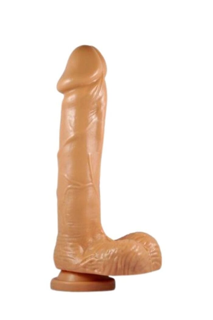 Gerçekçi Penis - 19 cm Uzunluk, Esnek Tasarım, Kemerli Kullanım, Damarlı Yapı - Image 4