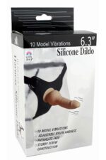 Harnes Silikon Dildo TEN rengi 10 Fonksiyonlu Titreşim Ve Belden Bağlamalı Tasarım - 16 Cm - Görsel 3
