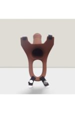 Silikon Kavisli 17 cm Boyunda 4 cm Dolgu İçi Boş Orjinal Kemerli Belden Bağlama - Kahverengi* - Görsel 2
