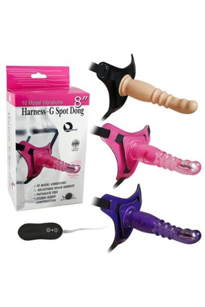 G Spot - Belden Bağlamalı Titreşimli 20 Cm Vibratör - Ten Rengi - Görsel 3