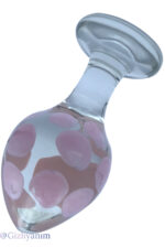 CAM ANAL PLUG* 1.SINIF KALİTE CAM ANAL PLUG * 9 CM BOY 4,4 CM EN * PÜRÜZSÜZ PEMBE BENEKLİ * BEYAZ ANAL PLUG - Görsel 4