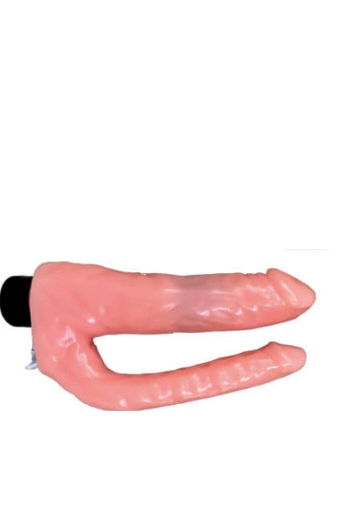 Çift Girişli Titreşimli Vibratör - Esnek ve Titreşimli Anal ve Vajinal Zevk* ÇATAL PENİS * İKİLİ İLİŞKİDE KULLANILABİLİR * TİTREŞİMLİ, REALİSTİK PENİS * 15 CM UZUNLUĞUNDA - Görsel 2