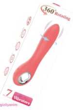 gizlipaketim / 360 Rotation Vibrators * 360 Derece Hareket Kabiliyeti * Klitoris Uyarıcılı * 19 cm Uzunluk * 7 Fonksiyonel Titreşimli * Waterproff Özellik* Turuncu Renkli - Image 2