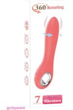 gizlipaketim / 360 Rotation Vibrators * 360 Derece Hareket Kabiliyeti * Klitoris Uyarıcılı * 19 cm Uzunluk * 7 Fonksiyonel Titreşimli * Waterproff Özellik* Turuncu Renkli - Image 3