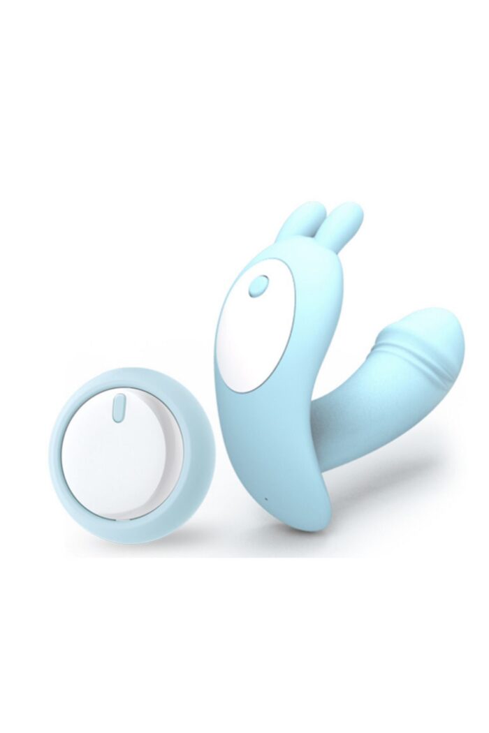 LİTTLE DANCE 12 Fonksiyonlu Titreşimli Çift Motorlu Vibratör -Kumandalı - Klitoris Uyarıcı - Mavi - Image 2