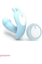 LİTTLE DANCE 12 Fonksiyonlu Titreşimli Çift Motorlu Vibratör -Kumandalı - Klitoris Uyarıcı - Mavi - Görsel 8