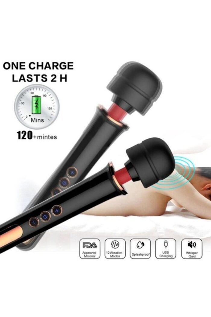 Felipa Massage Vibrator * % Slikon *Su Geçirmez ve Şeffaf Siyah Özel Vibratör - 12 Mod - Haz Tırtıklı Tasarım - G Noktası Uyarıcılı* 32 cm Büyük Boy * Ultra Güçlü Titreşim - Görsel 5