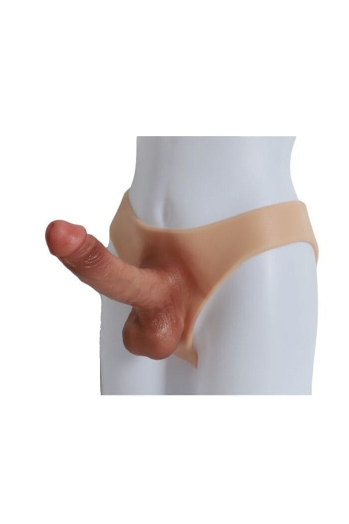 STRAP-ON GİYİLEBİLİR İÇİ DOLU*- GİYİLEBİLİR SİLİKON PENİS UZUNLUĞU 24 CM, 4,5 CM GENİŞLİKTE KULLANILABİLİR BOYU 19 CM - Görsel 8