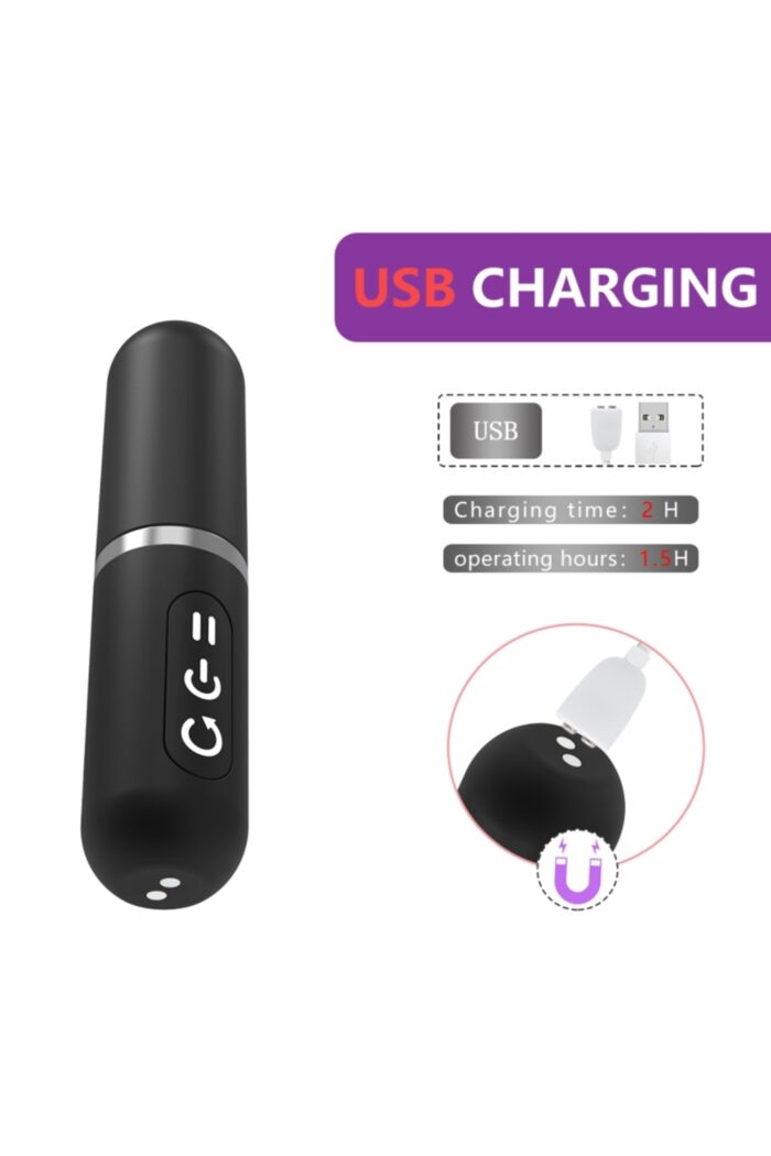 AMY RUJ ŞEKLİNDE MİNİ VİBRATÖR * VAJİNAL-ANAL KULLANIMA UYGUN* USB'den JARZ * ÜRÜN UZUNLUĞU 10 CM, 2 CM ENİNDE - Image 7