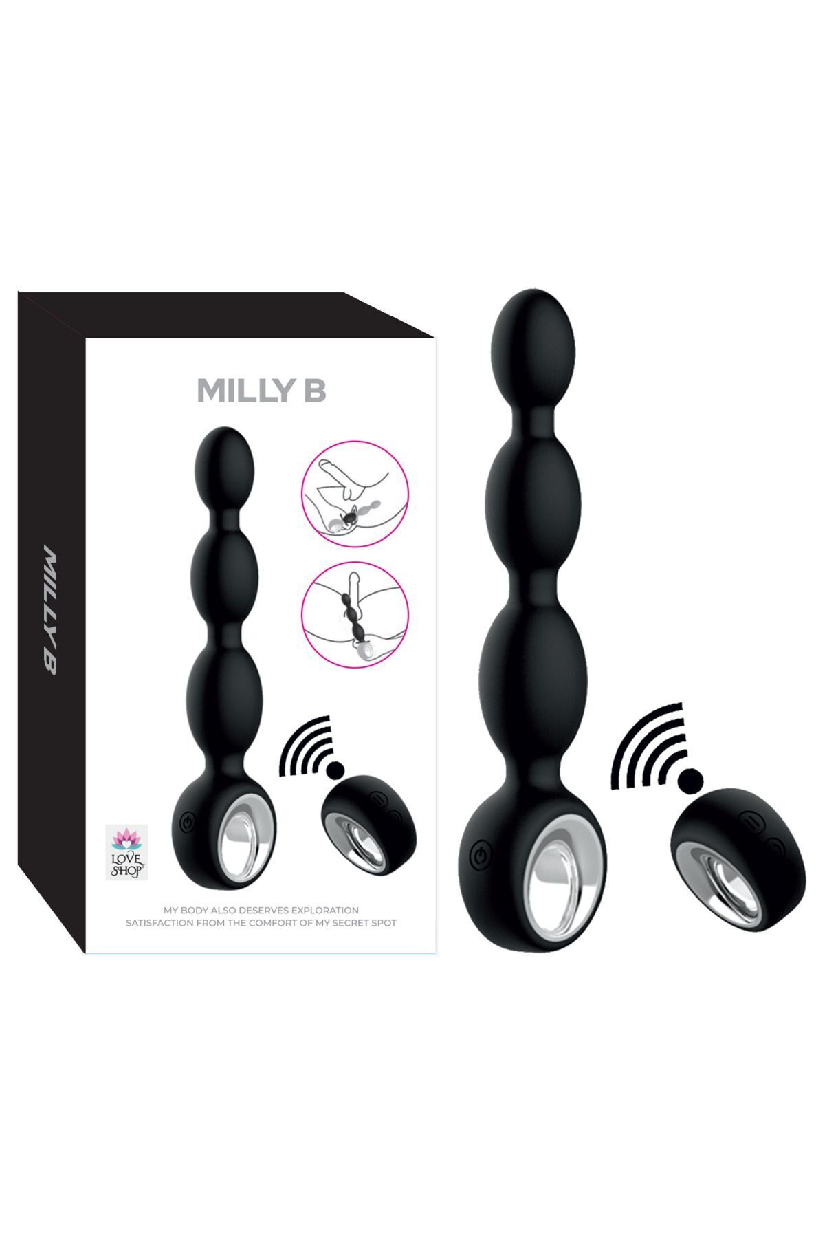1_org_zoom-749.jpg Milly B Vibratör * Uzaktan Kumandalı Anal Plug * 12 Titreşim Modu * Anal-Vajinal Kullanıma Uygun * Prostatik Kullanıma Uygun - Image 1