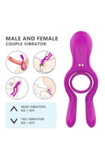 Singun B Pembe Renkli Vibratör * 12 Titreşim Modu * Güçlü Titreşim Ile Bayanı ve Erkeği Uyarır * Erkeğin Ereksiyonda Kalmasına Destek Veren Ring - Image 2