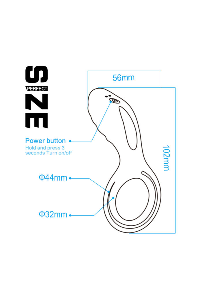 Siyah Penis Halkası Vibratör - Yüksek Frekans Titreşim - Eller Serbest - Ergonomik Tasarım* CLİTORİS UYARICILI RİNG - Image 4