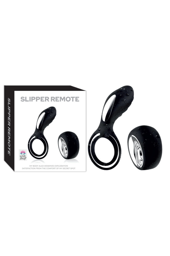SLİPPER REMOTE SİYAH RENKLİ* CLİTORİS UYARICILI RİNG* 11 CM UZUNLUK, 5.5 CM EN* 12 EXTRA GÜÇLÜ TİTREŞİM - Görsel 2