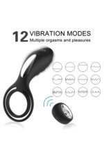 SLİPPER REMOTE SİYAH RENKLİ* CLİTORİS UYARICILI RİNG* 11 CM UZUNLUK, 5.5 CM EN* 12 EXTRA GÜÇLÜ TİTREŞİM - Görsel 3