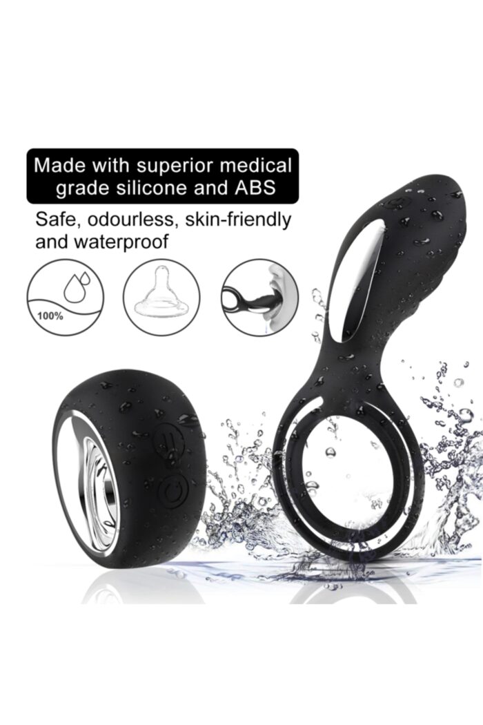 SLİPPER REMOTE SİYAH RENKLİ* CLİTORİS UYARICILI RİNG* 11 CM UZUNLUK, 5.5 CM EN* 12 EXTRA GÜÇLÜ TİTREŞİM - Görsel 4