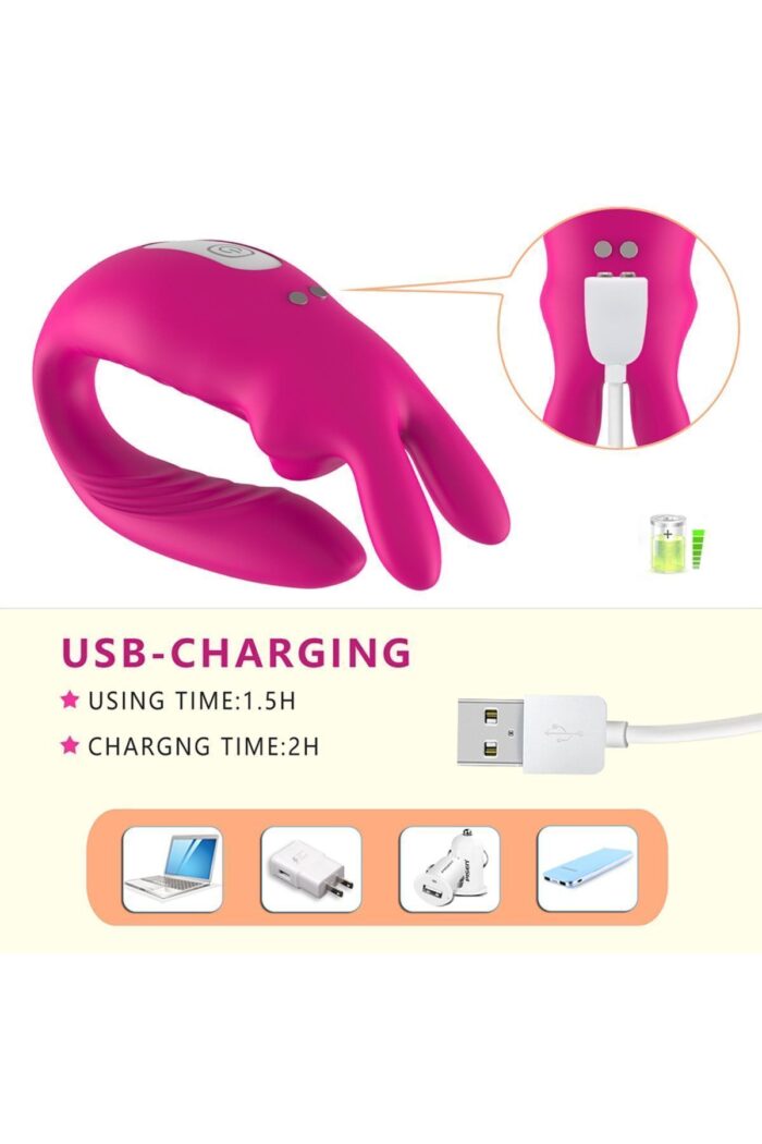 Hera App- Pembe Renkli* TELEOFON UYGULAMALI* USB JARZ * ANAL-VAJİNAL KULLANIMA UYGUN * ELASTİK YAPIDA - Image 4
