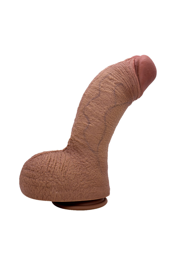 Marc Realistik Dildo – Çift Katman %100 Silikon,Güçlü Vantuzlu, 28 cm Titreşimli Manyetik USB Şarjlı - Görsel 3