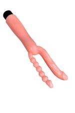 Çift Girişli Çatal Şeklinde İkili Penis Anal Plug - Çok Yönlü ve Güvenli Anal Deneyimi* Titreşimli,12 cm Uzunluğunda * Ten Renginde - Image 7