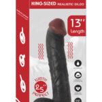 Realistik Et Dokusunda Dildo Siyah (Black ) Penis 33 cm Damarlı 1125 gr Ağırlığında