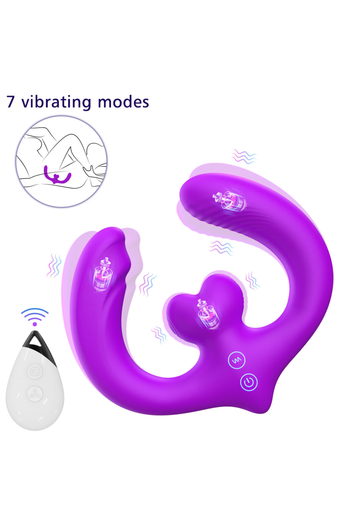 1_org_zoom-932.jpg AMANDA-B/7 Farklı Klitoris Uyarıcı Mod /3 Motorlu/USB Şarj/Uzaktan Kumanda Lezbiyen Vibratör - Görsel 1