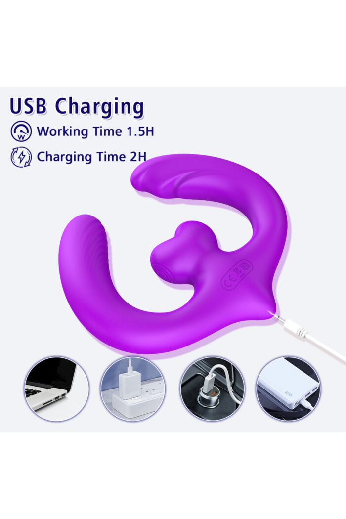 AMANDA-B/7 Farklı Klitoris Uyarıcı Mod /3 Motorlu/USB Şarj/Uzaktan Kumanda Lezbiyen Vibratör - Görsel 5