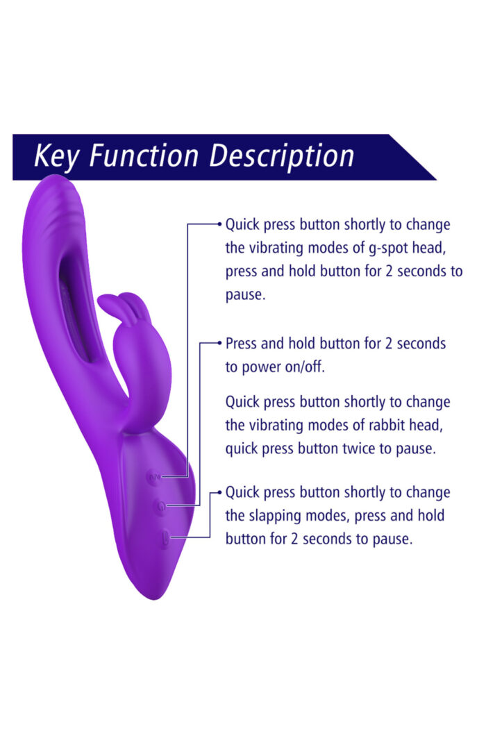 Cassıa / 7 Farklı Klitoris Uyarıcı Mod / 7 Farklı Titreşim /Tavşan 3 Motorlu Vibratör - Image 6