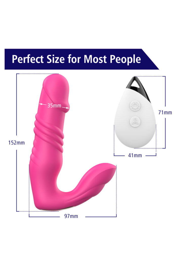 Maylos-B * Clitoris Uyarıcılı Vibratör * 7 Farklı Aşağı-Yukarı Hareket Modu * Uzaktan Kumandalı * USB Den Şarjlı - Image 3