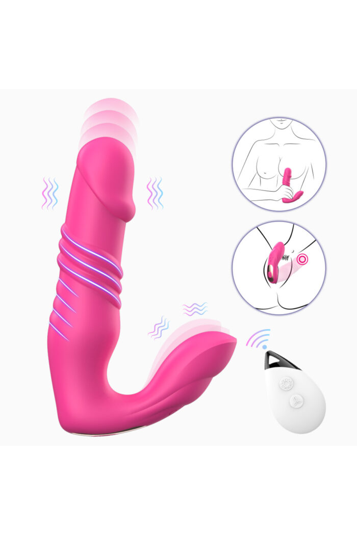 Maylos-B * Clitoris Uyarıcılı Vibratör * 7 Farklı Aşağı-Yukarı Hareket Modu * Uzaktan Kumandalı * USB Den Şarjlı - Image 5
