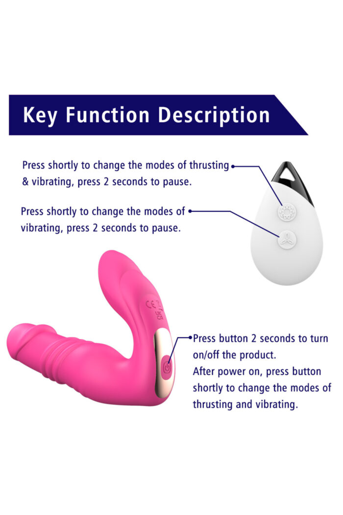 Maylos-B * Clitoris Uyarıcılı Vibratör * 7 Farklı Aşağı-Yukarı Hareket Modu * Uzaktan Kumandalı * USB Den Şarjlı - Image 7