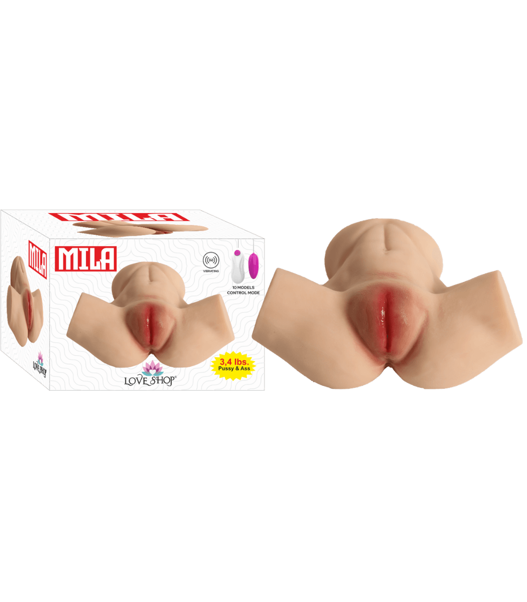 KJ-19.png 2 Girişli Mila Gerçek Ten Dokusunda Mastürbatör Titreşimli 1.6 KG - Görsel 1