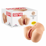 2 Girişli Sofya Gerçek Ten Dokusunda Mastürbatör Sesli USb Şarjlı Titreşimli 1.9KG