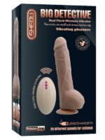 Big Detective Şarjlı Uzaktan Kumandalı Titreşimli Gerçekçi Dildo 19 cm - Image 3