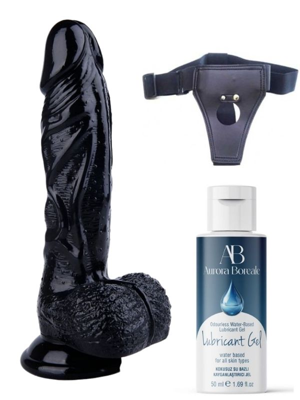 censan-belden-baglamali-kayganlastirici-set-noctis-225cm-siyah-dildo-no13-974172-1 Censan Belden Bağlamalı Kayganlaştırıcı Set Noctis 22,5cm Siyah Dildo No:13 - Görsel 1