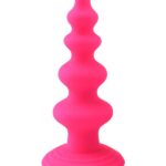 Censan Vantuzlu Boğumlu Silikon Anal Plug Pembe