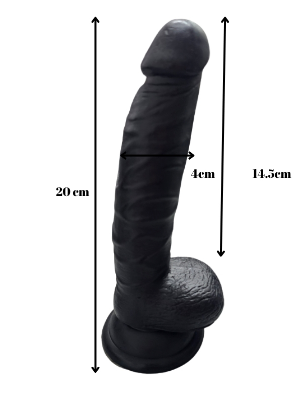 gercekci-testisli-siyah-dildo-20-cm-1267081-2 Gerçekçi Testisli Siyah Dildo 20 cm - Image 1