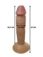 Gerçekçi Testissiz Melez Dildo 18 cm - Image 2