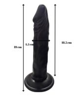 Gerçekçi Testissiz Siyah Dildo 21 cm - Image 2