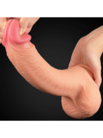 12 İnç Dual Layered Platinum Silicone Cock Dildo - Görsel 3