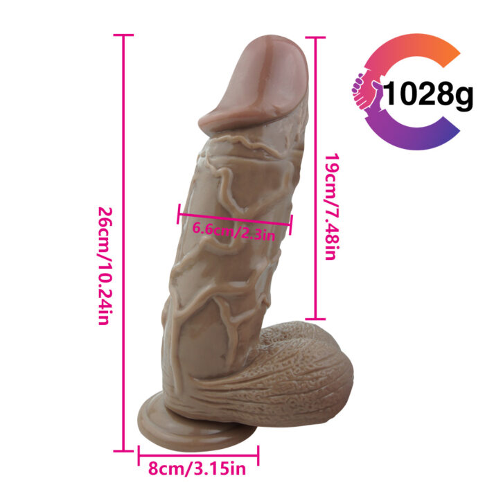26CM Gerçekçi Mega Dildo - Görsel 4