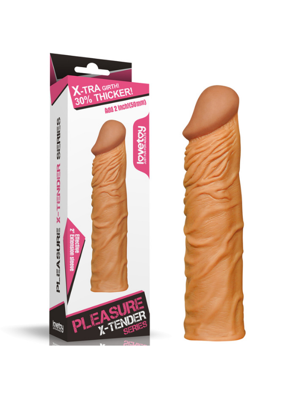 gizlipaketim-add-2-pleasure-x-tender-penis-sleeve-brown-1119929-1 Add 2" Pleasure X Tender Penis Sleeve Brown - Görsel 1